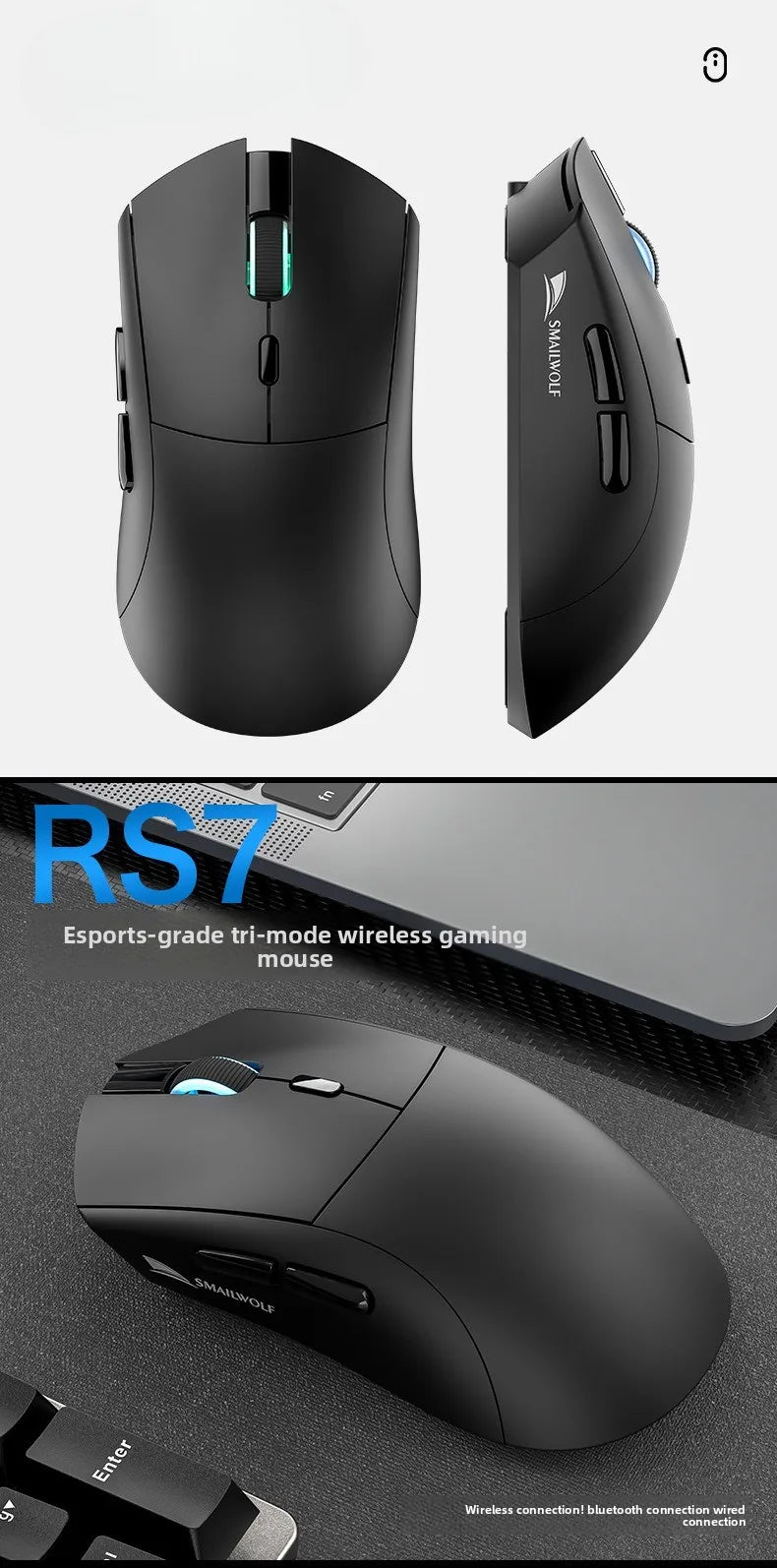 RS7 Tri-Mode Wireless Gaming Mouse