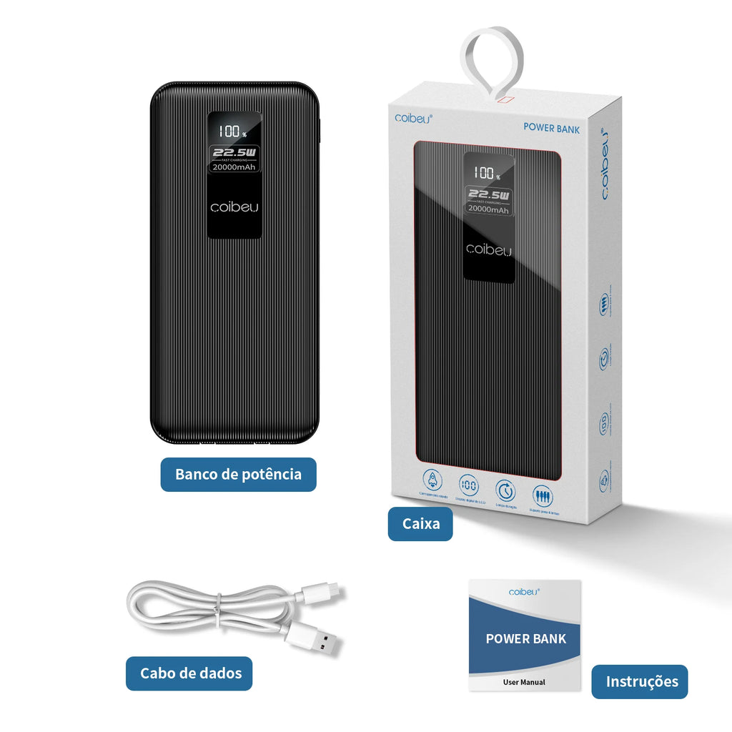 Coibeu 10000mAh 23W Portable Power Bank