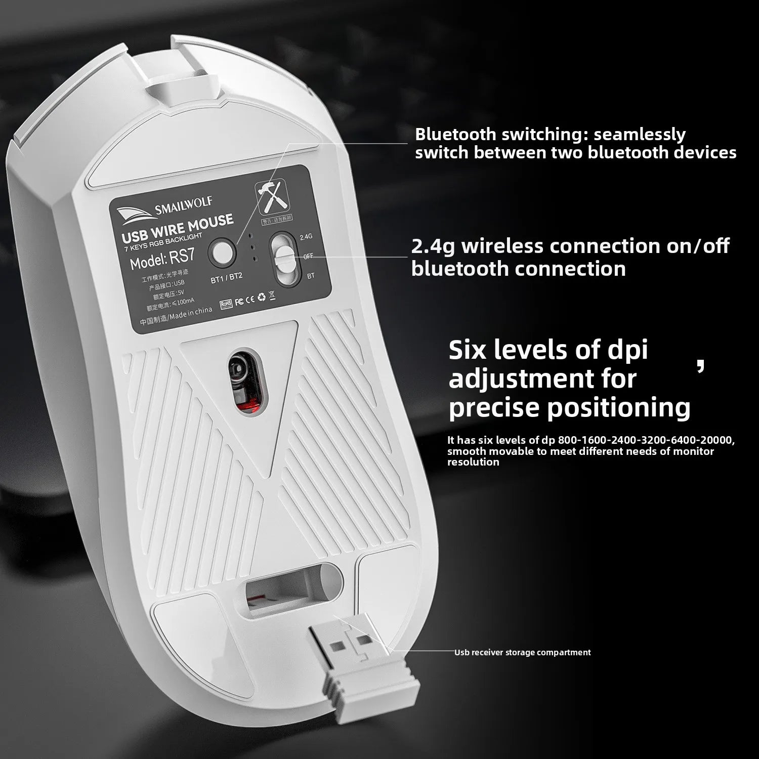 RS7 Tri-Mode Wireless Gaming Mouse