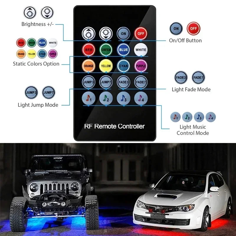 RGB Underglow LED Strip Lights with App Control