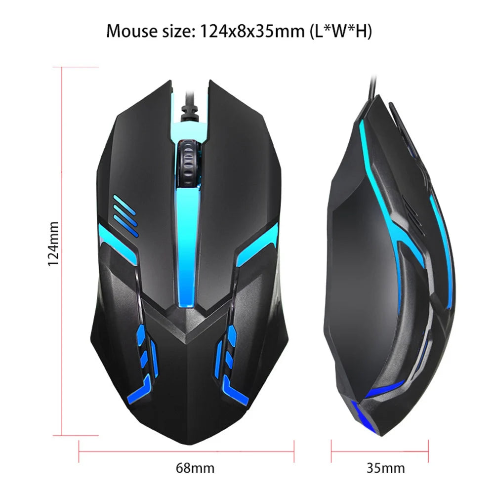 3-Button LED Wired Gaming Mouse