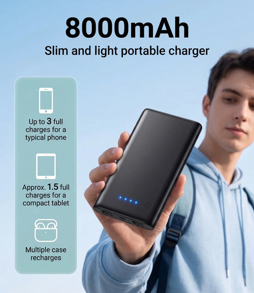 Pocket Travel Power Bank 8000mAh