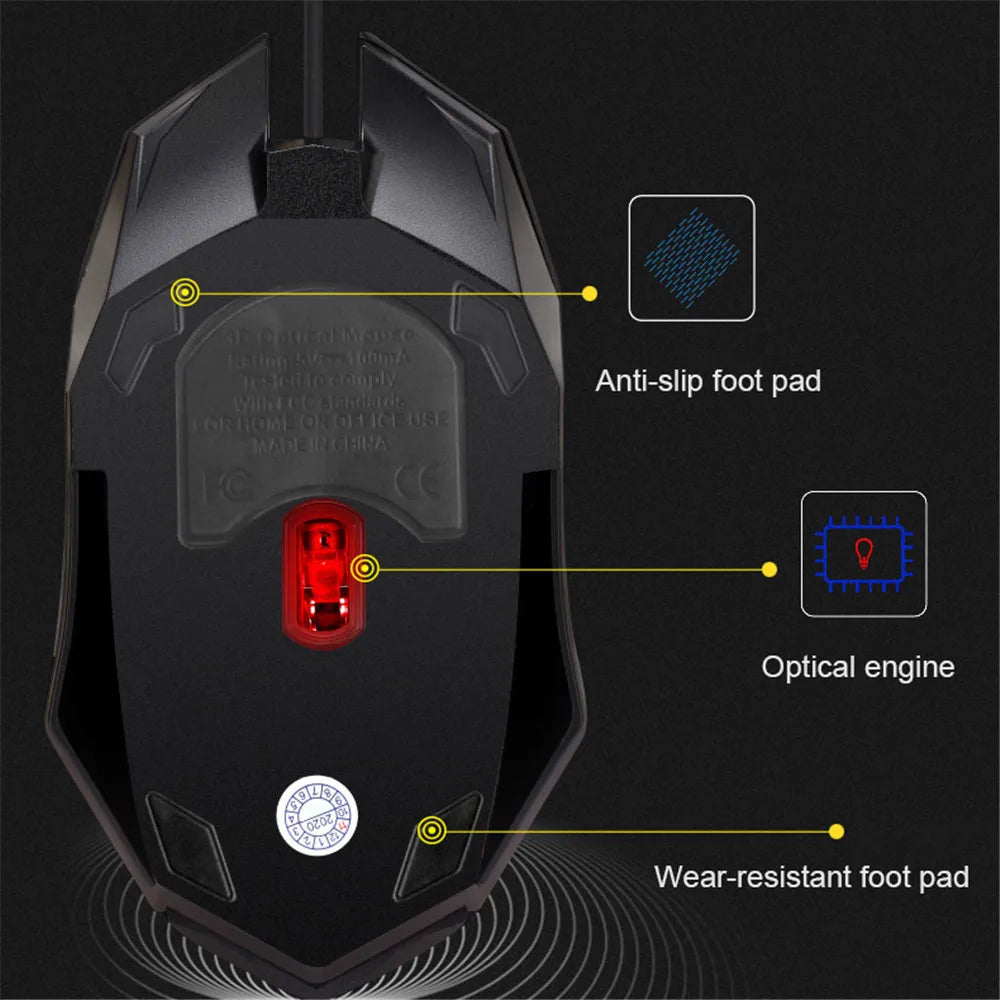 3-Button LED Wired Gaming Mouse